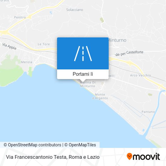 Mappa Via Francescantonio Testa