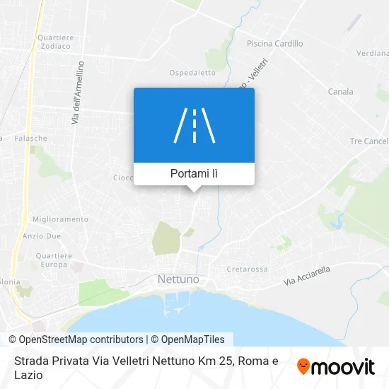 Mappa Strada Privata Via Velletri Nettuno Km 25