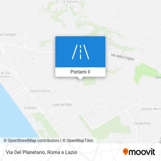 Mappa Via Del Planetario