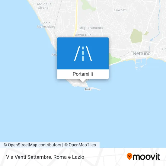 Mappa Via Venti Settembre