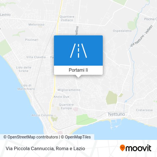 Mappa Via Piccola Cannuccia