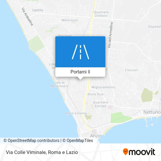 Mappa Via Colle Viminale