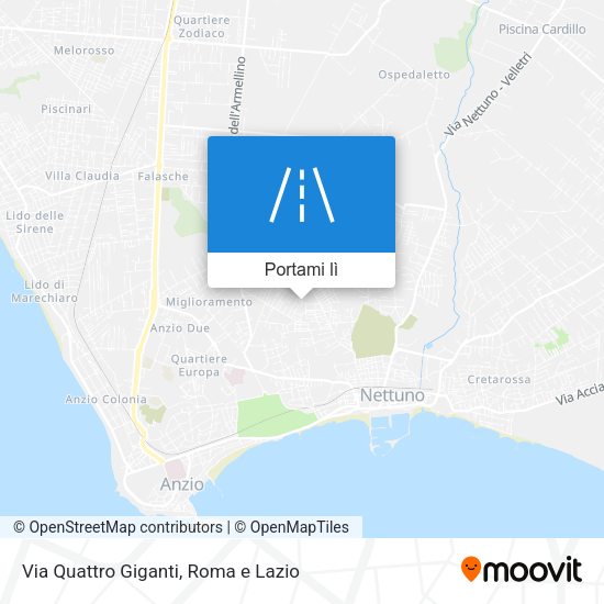 Mappa Via Quattro Giganti