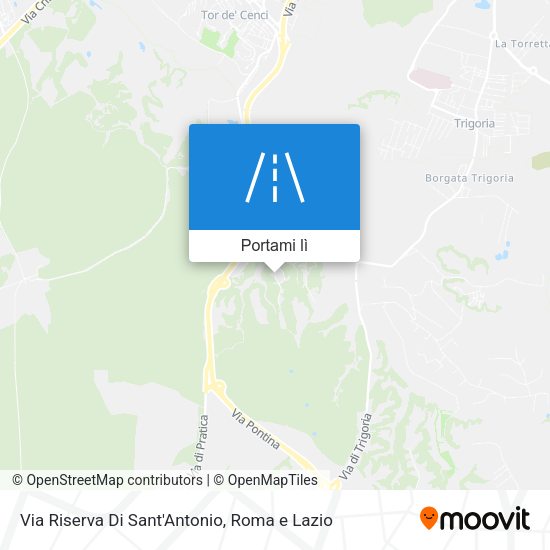 Mappa Via Riserva Di Sant'Antonio