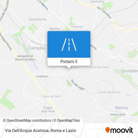 Mappa Via Dell'Acqua Acetosa