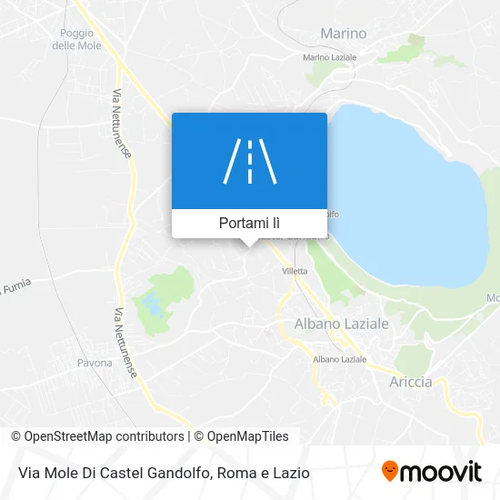 Mappa Via Mole Di Castel Gandolfo