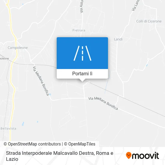 Mappa Strada Interpoderale Malcavallo Destra