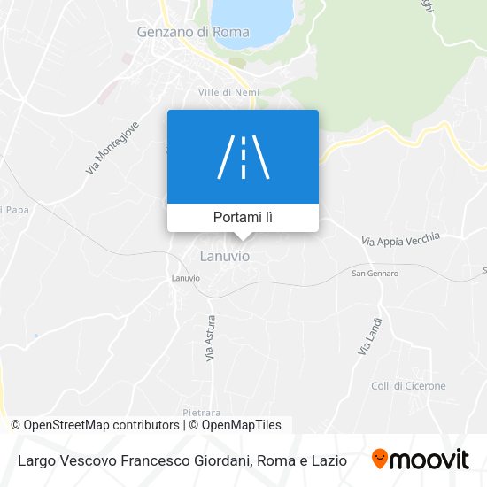 Mappa Largo Vescovo Francesco Giordani