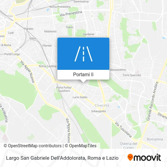 Mappa Largo San Gabriele Dell'Addolorata