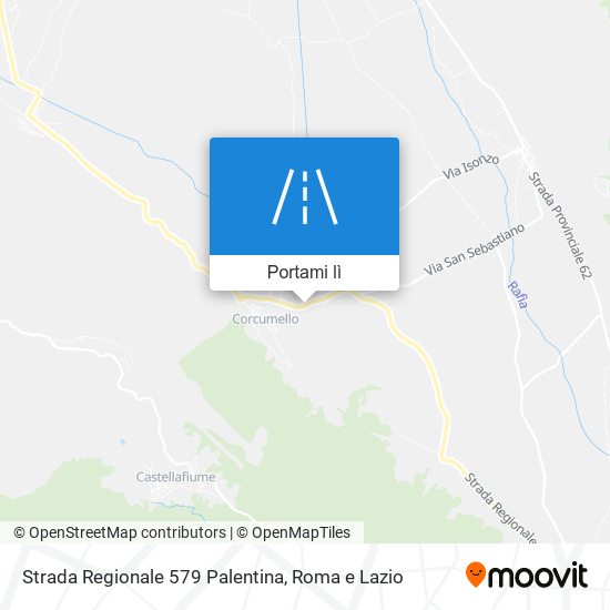 Mappa Strada Regionale 579 Palentina