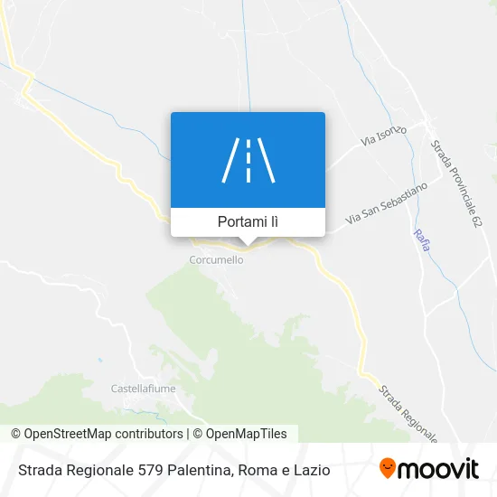 Mappa Strada Regionale 579 Palentina