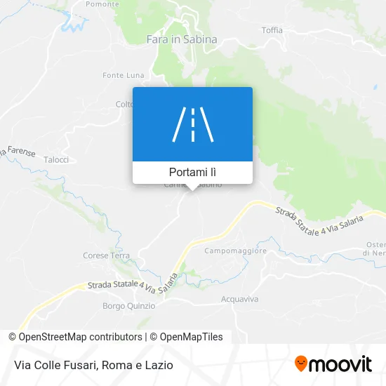 Mappa Via Colle Fusari