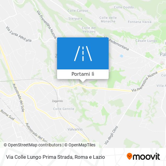 Mappa Via Colle Lungo Prima Strada