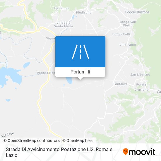 Mappa Strada Di Avvicinamento Postazione Ll2