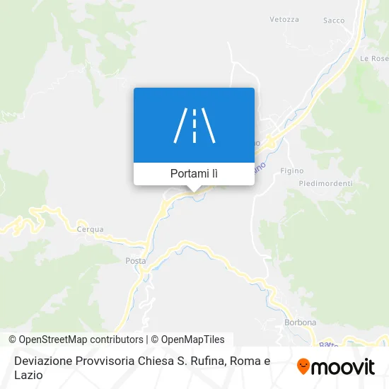 Mappa Deviazione Provvisoria Chiesa S. Rufina