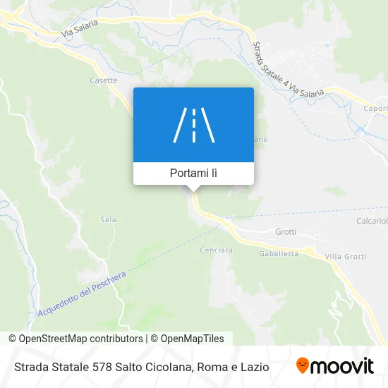 Mappa Strada Statale 578 Salto Cicolana