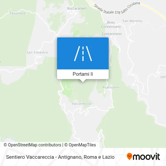 Mappa Sentiero Vaccareccia - Antignano