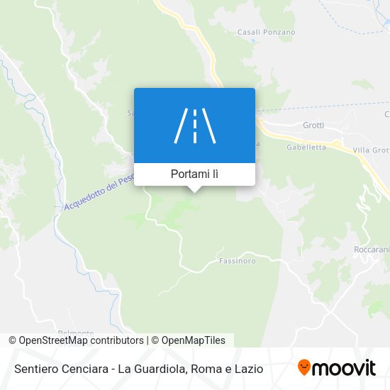 Mappa Sentiero Cenciara - La Guardiola