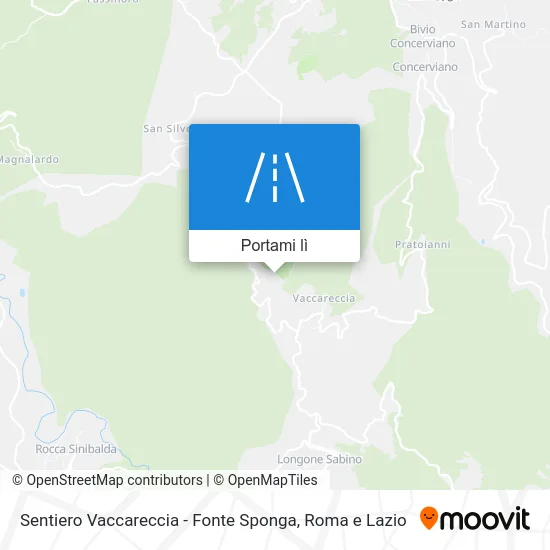 Mappa Sentiero Vaccareccia - Fonte Sponga