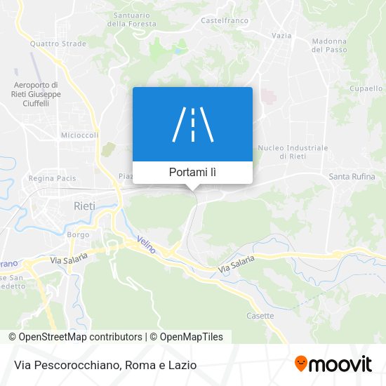 Mappa Via Pescorocchiano
