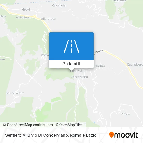 Mappa Sentiero Al Bivio Di Concerviano