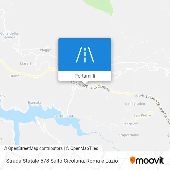 Mappa Strada Statale 578 Salto Cicolana