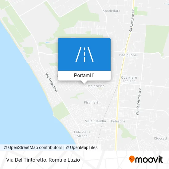 Mappa Via Del Tintoretto