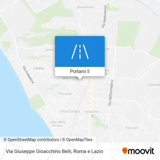 Mappa Via Giuseppe Gioacchino Belli