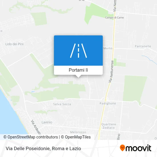 Mappa Via Delle Poseidonie