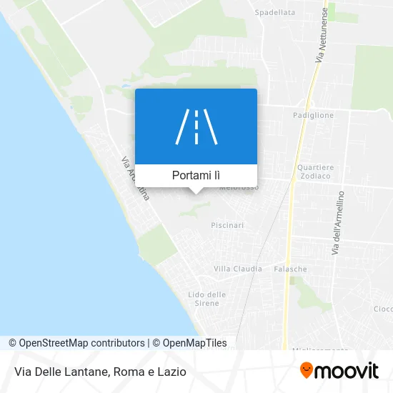 Mappa Via Delle Lantane