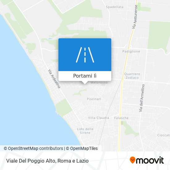 Mappa Viale Del Poggio Alto