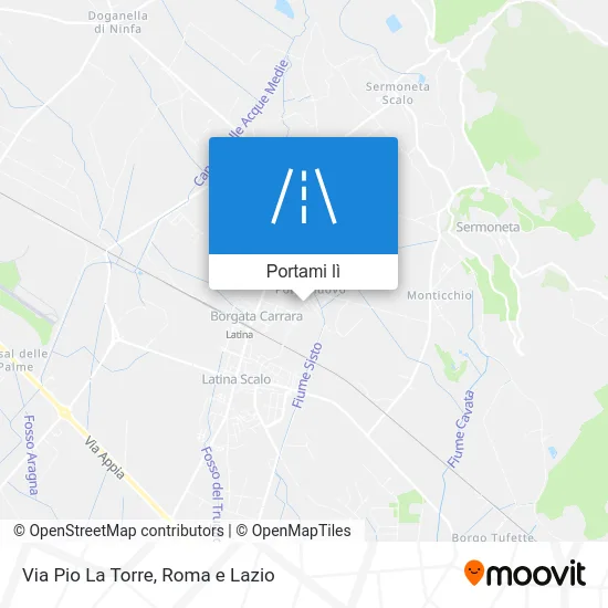 Mappa Via Pio La Torre