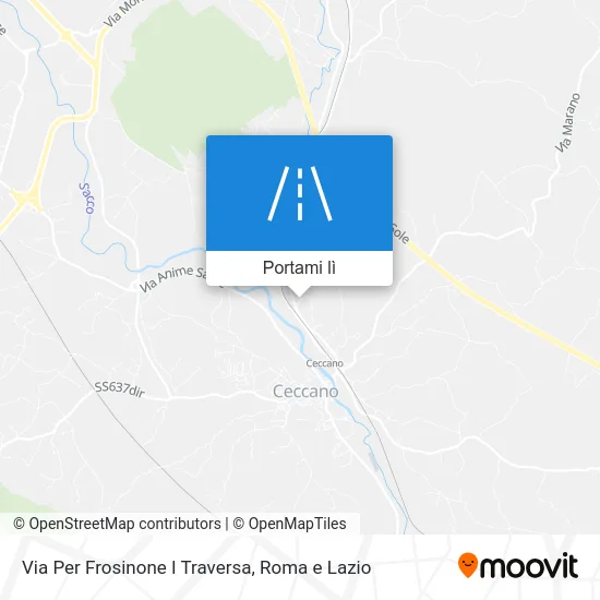 Mappa Via Per Frosinone I Traversa