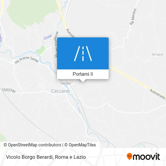 Mappa Vicolo Borgo Berardi