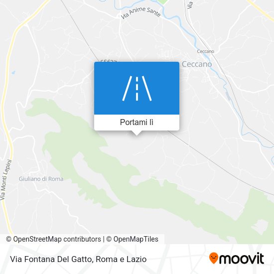 Mappa Via Fontana Del Gatto