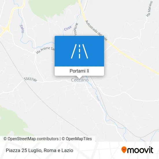 Mappa Piazza 25 Luglio