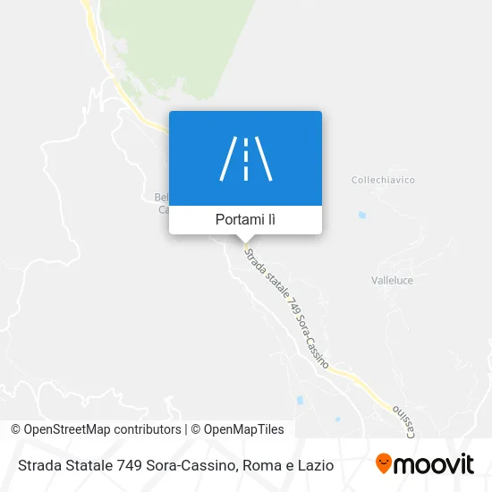 Mappa Strada Statale 749 Sora-Cassino