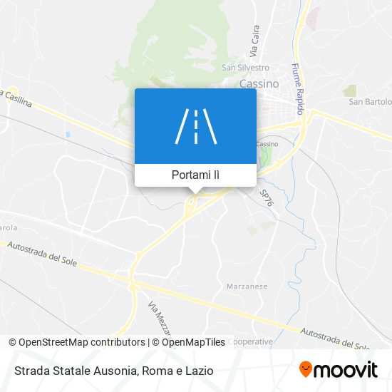 Mappa Strada Statale Ausonia