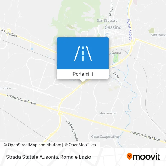 Mappa Strada Statale Ausonia