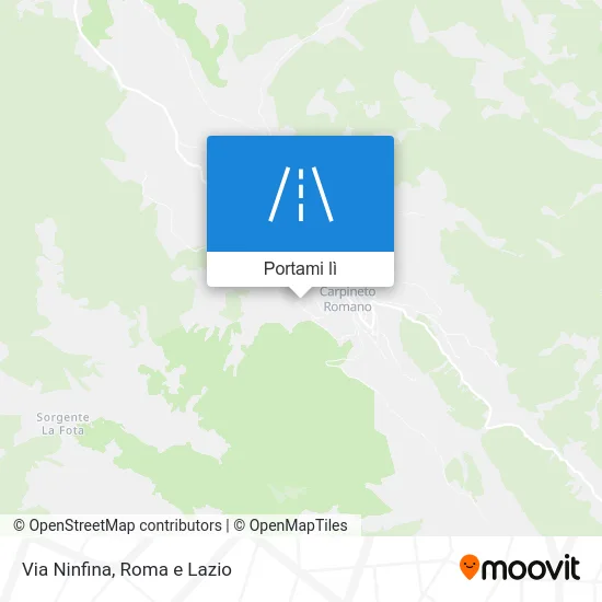 Mappa Via Ninfina