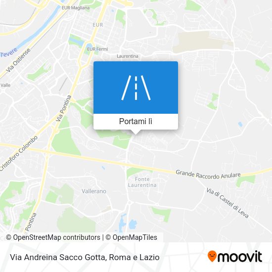 Mappa Via Andreina Sacco Gotta