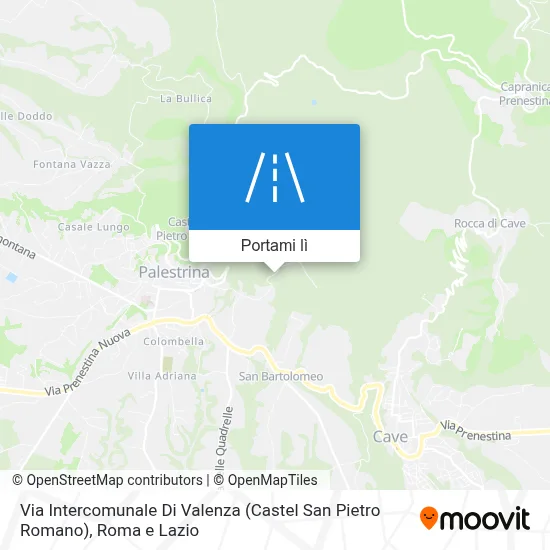 Mappa Via Intercomunale Di Valenza (Castel San Pietro Romano)