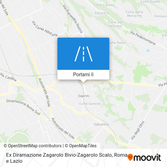 Mappa Ex Diramazione Zagarolo Bivio-Zagarolo Scalo