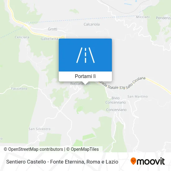 Mappa Sentiero Castello - Fonte Eternina