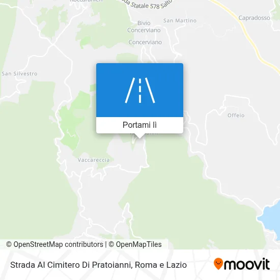 Mappa Strada Al Cimitero Di Pratoianni