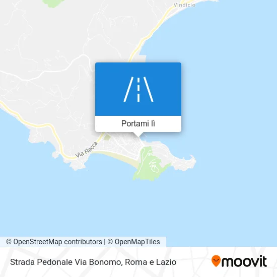 Mappa Strada Pedonale Via Bonomo