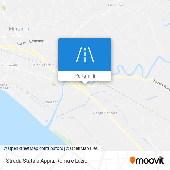 Mappa Strada Statale Appia