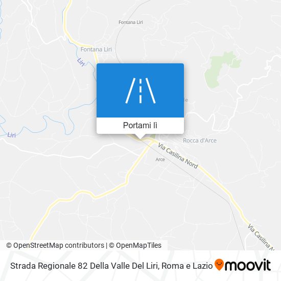 Mappa Strada Regionale 82 Della Valle Del Liri