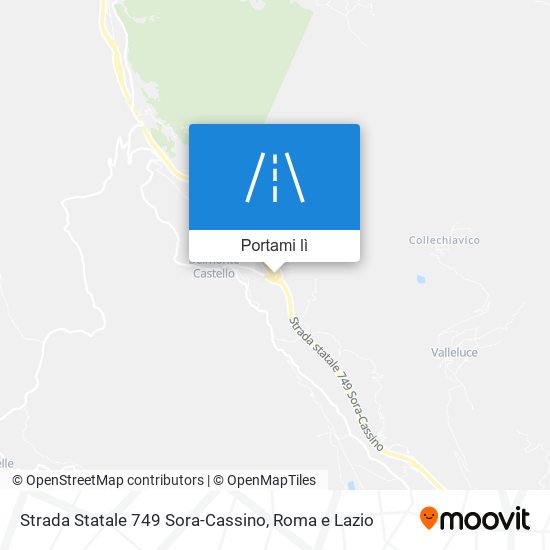 Mappa Strada Statale 749 Sora-Cassino