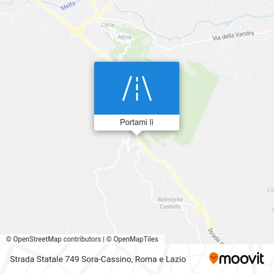 Mappa Strada Statale 749 Sora-Cassino